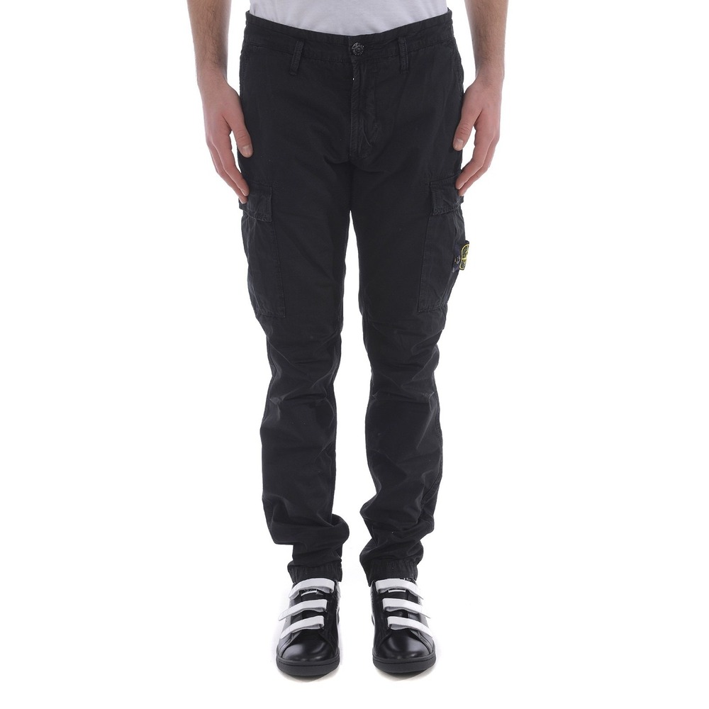 Stone Island Cargo Pants W33 Black Slim Fit Tactical Cotton Designer